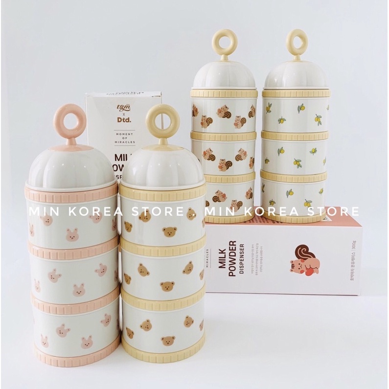 HỘP CHIA SỮA 3 NGĂN CHO BÉ CHÍNH HÃNG DOTTODOT - MADE IN KOREA