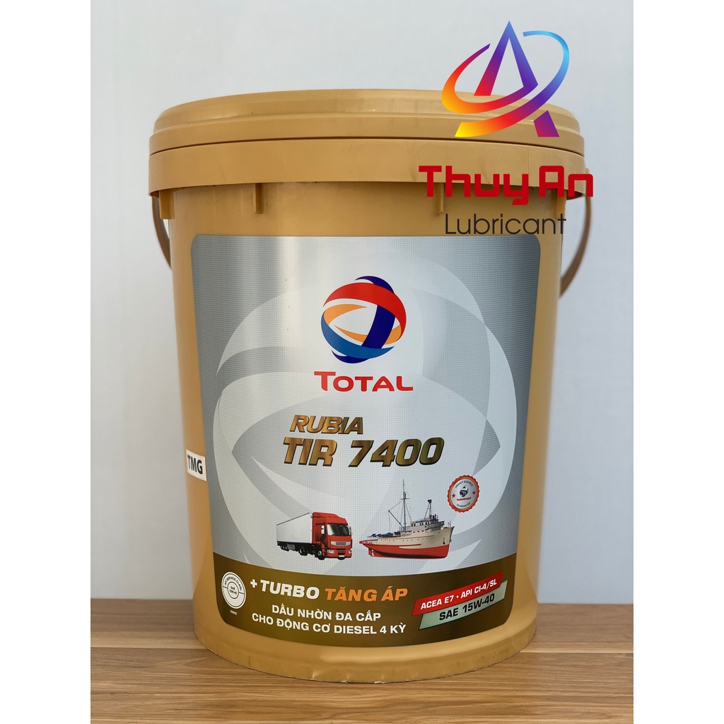 Dầu động cơ Total Rubia TIR 7400 15W-40 xô 18L