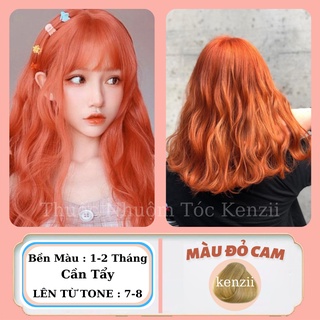 Thuốc Nhuộm Tóc Đỏ Cam Tặng Oxy Trợ Nhuộm Găng Tay Mũ Chùm Kenzii Lên Từ Tone 8