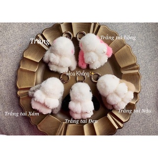 Thỏ bông 8cm treo túi, làm móc khoá