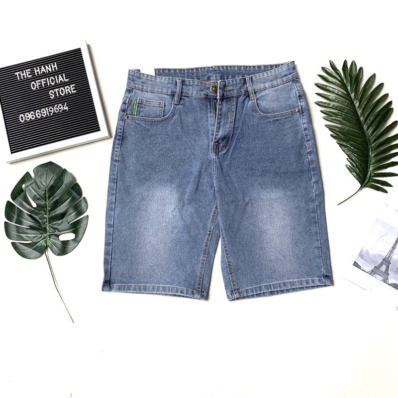 Quần short jean nam xanh trơn - quần ngố bò nam | BigBuy360 - bigbuy360.vn