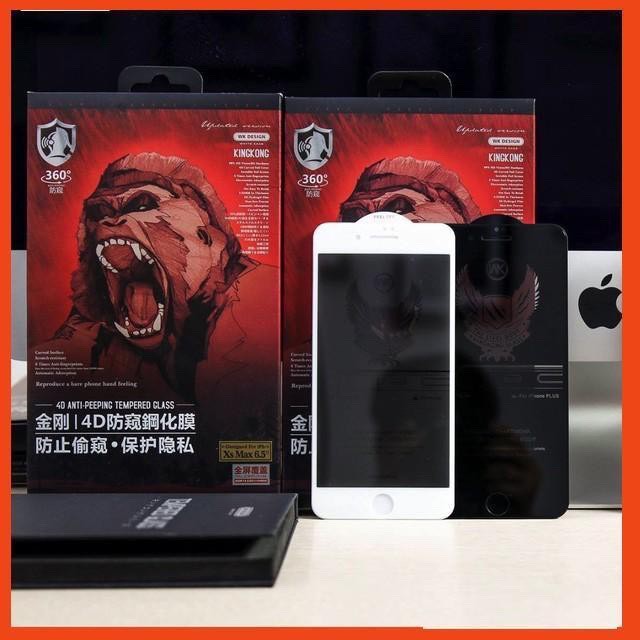 Kính cường lực iphone full màn CHỐNG NHÌN TRỘM KINGKONG  dành cho iphone 7plus 8plus x xs xr xs max 11 11 pro max