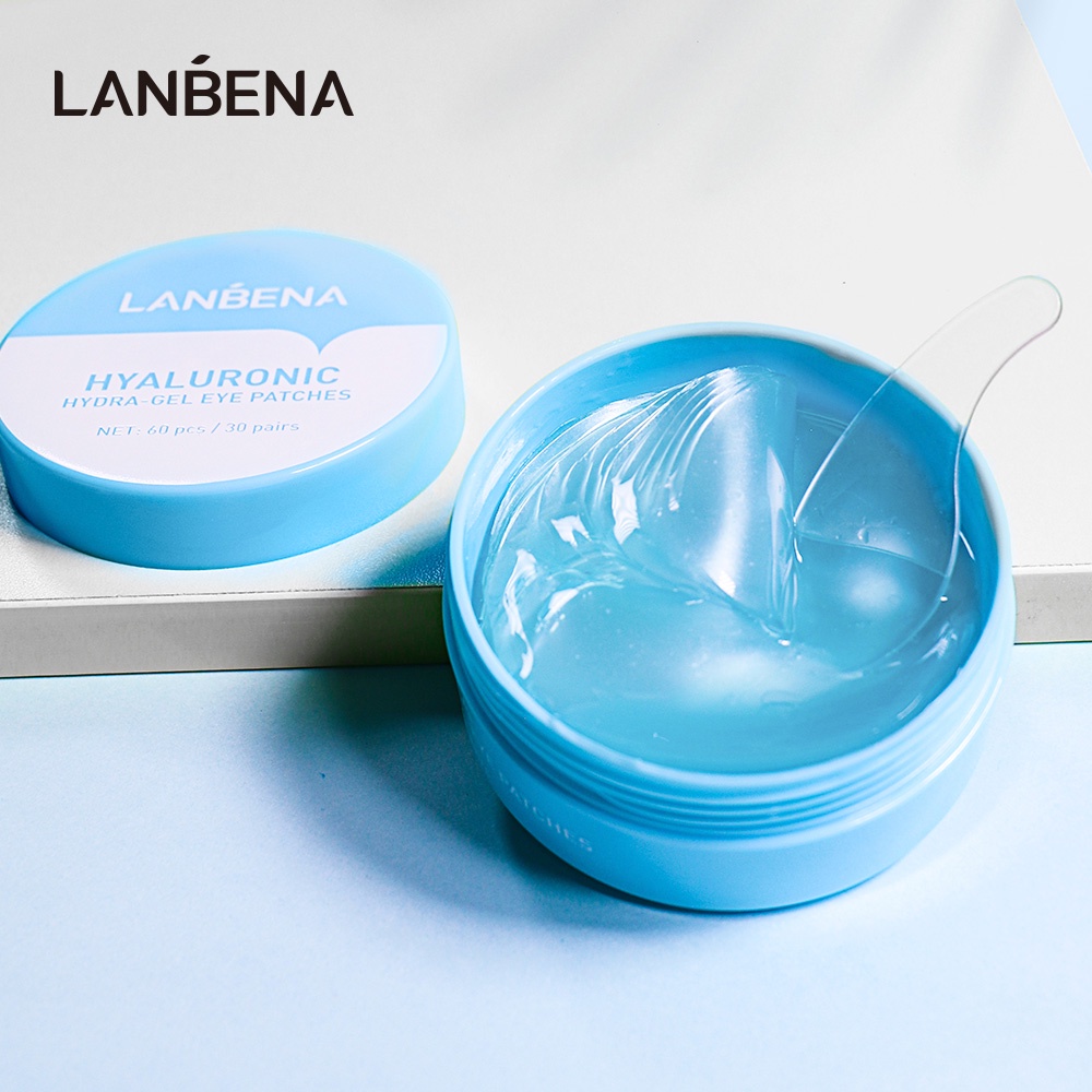 Mặt nạ mắt Hyaluronic Acid LANBENA Collagen dưỡng ẩm làm dịu vết khô quanh mắt 60 miếng