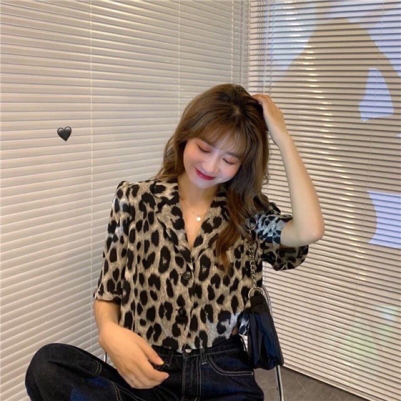 Áo sơ mi croptop bigsize cổ vest