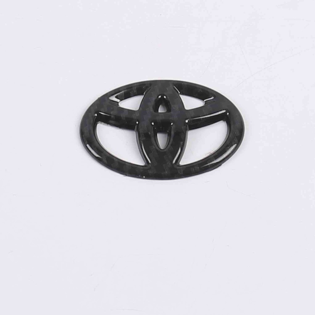 Decal hình huy hiệu logo dán trang trí vô lăng xe hơi Toyota Vios Carola bằng sợi carbon