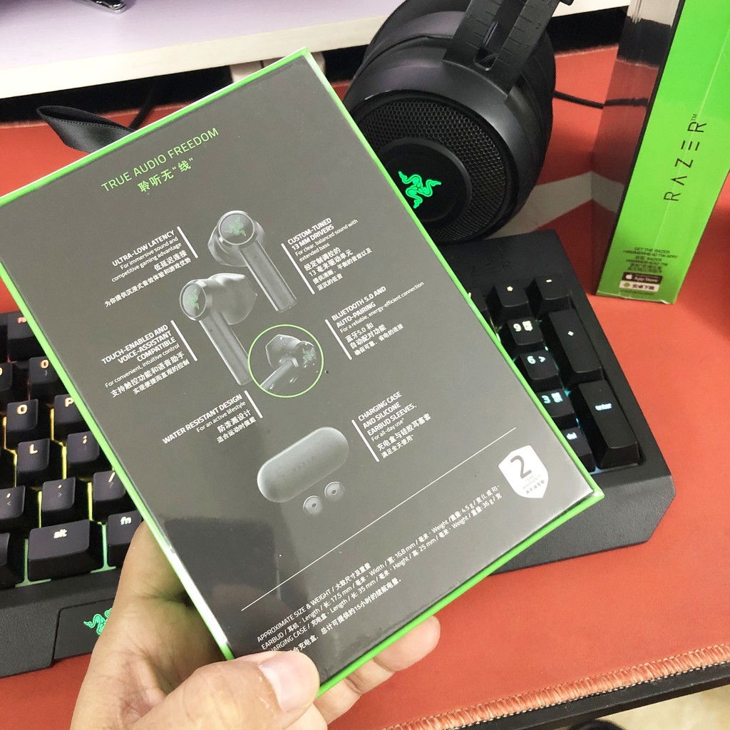 Tai Nghe Bluetooth 5.0 Razer Hammerhead True Wireless Fullbox - Bản Không APP (Hàng Có Sẵn)