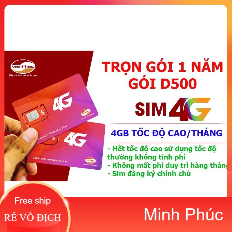 Sim Viettel D500 vào mạng 1 năm không phải nạp tiền