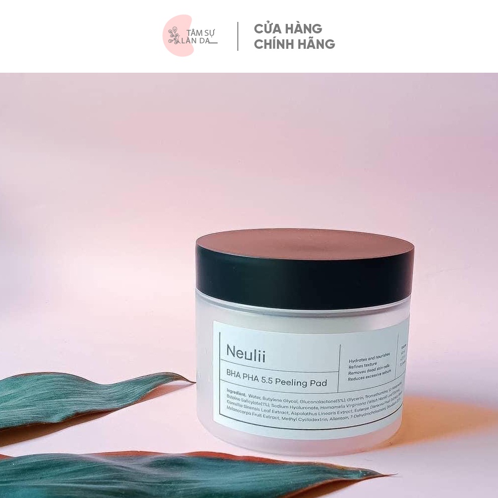 Tinh Chất Tẩy Da Chết Dạng Bông Neulii BHA PHA 5.5 Peeling Pad 1Pack