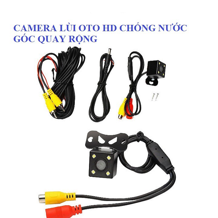 Camera lùi 4 đèn led hồng ngoại lắp xe hơi