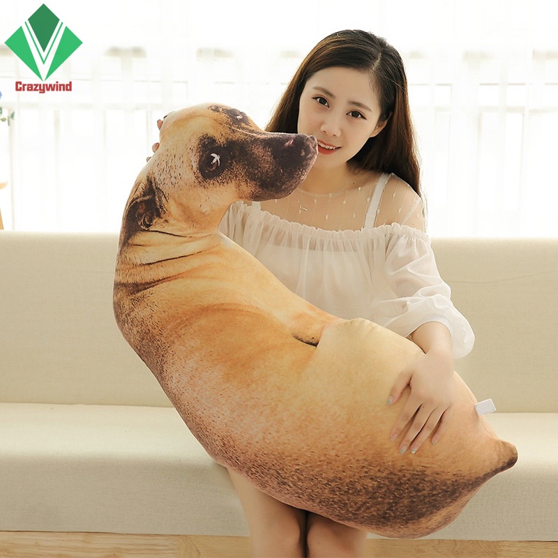 Đồ chơi thú nhồi bông hình dạng chú chó 3D đáng yêu dành cho trang trí nhà cửa