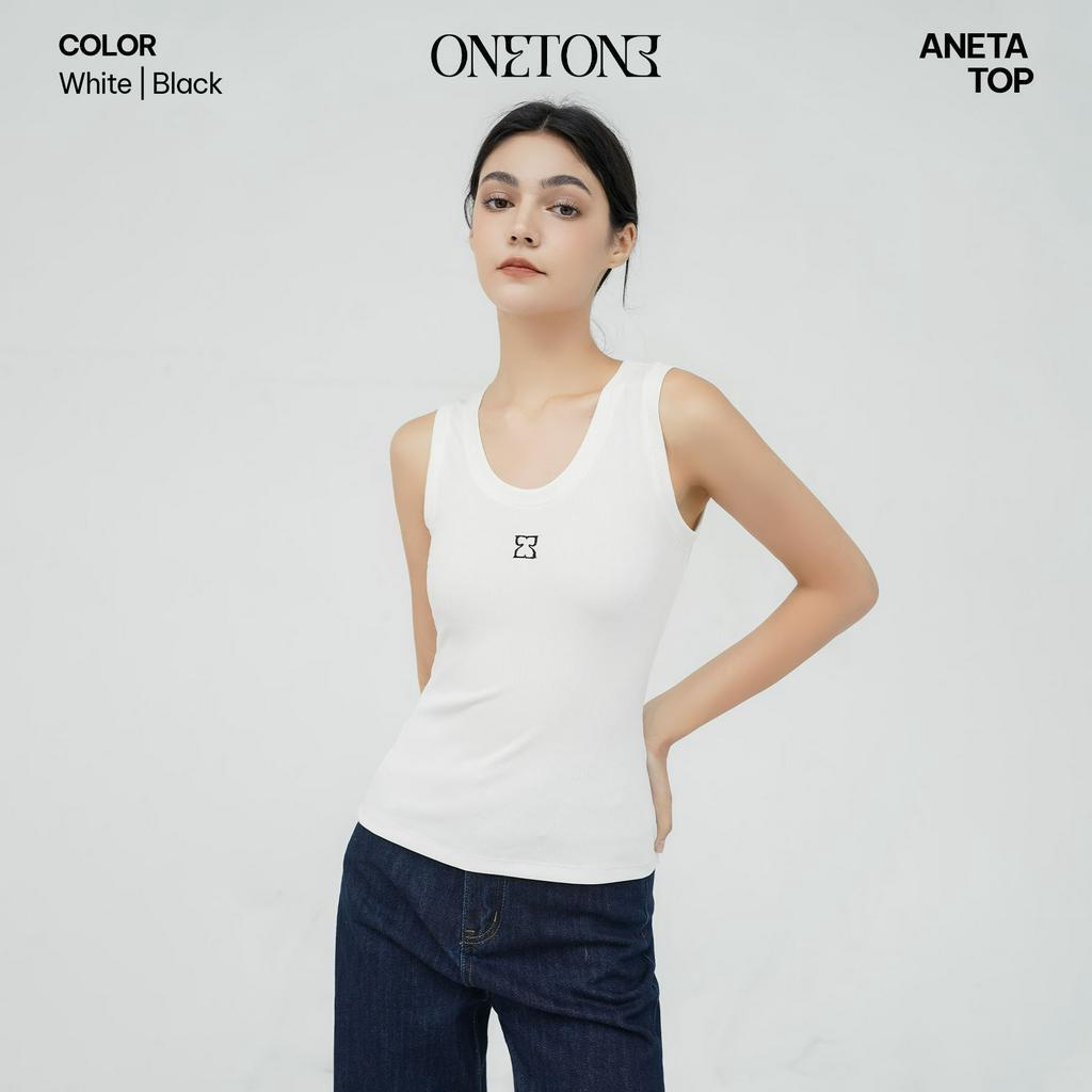Áo kiểu nữ Onetone 2 dây bản to ôm body Aneta