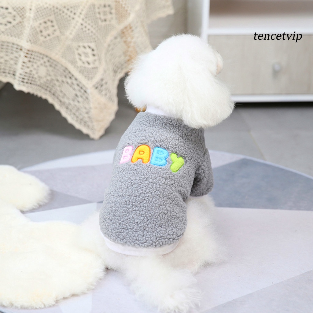Áo sweater giữ ấm in chữ đáng yêu thời trang mùa thu cho thú cưng