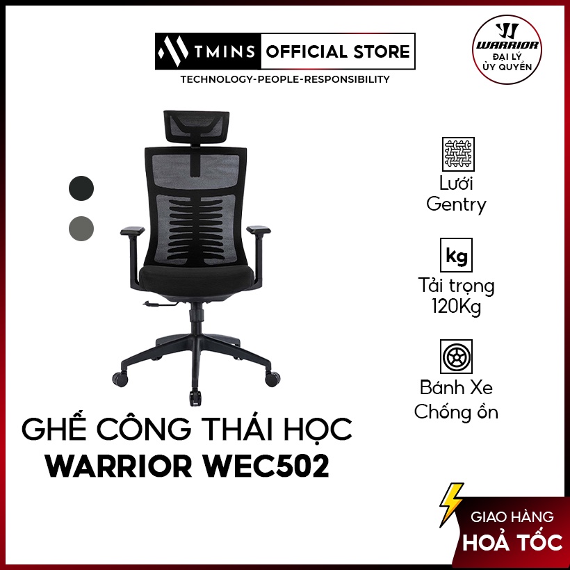 Ghế Công Thái Học Ergonomic WARRIOR – Hero Series – WEC502 (Hàng chính hãng) - Thiết kế Ergonomic bảo vệ cột sống