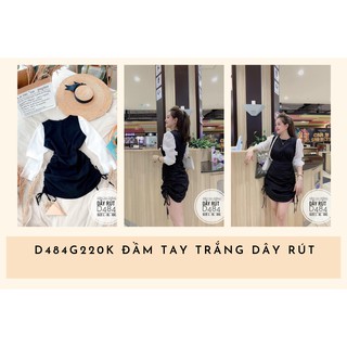 BIGSIZE 60-90KG D484 ĐẦM TAY TRẮNG DÂY RÚT