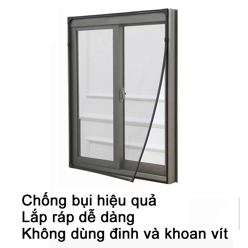 Combo cửa lưới chống bụi chống côn trùng từ tính đóng mở bằng nam châm