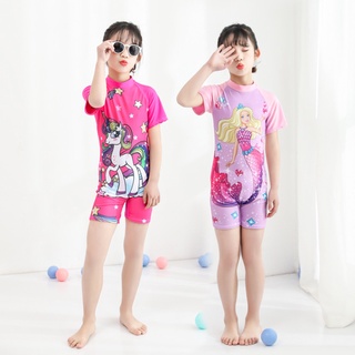 ĐỒ BƠI BÉ GÁI HỌA TIẾT XINH XẮN, KÈM NÓN VẢI, CÓ SIZE BÉ LỚN
