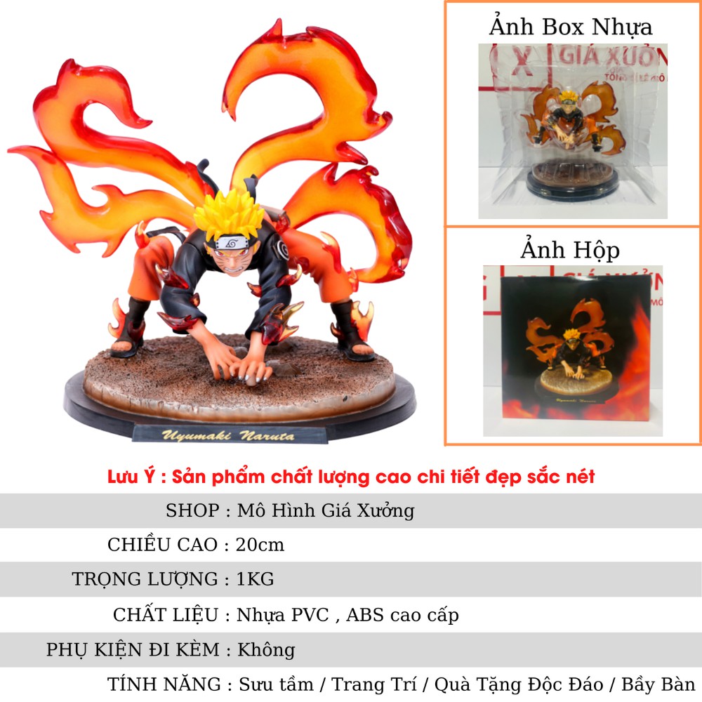 Mô hình Naruto cửu vỹ jinchuriki siêu đẹp  cao 20cm hàng chất lượng cao figure naruto mô hình giá xưởn