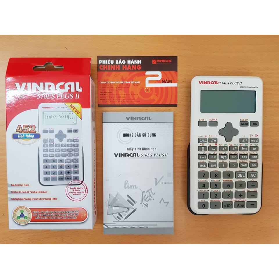 COMBO MÁY TÍNH VINACAL 570 ES PLUS 2 + ỐP LƯNG THỎ XÁM DỄ THƯƠNG