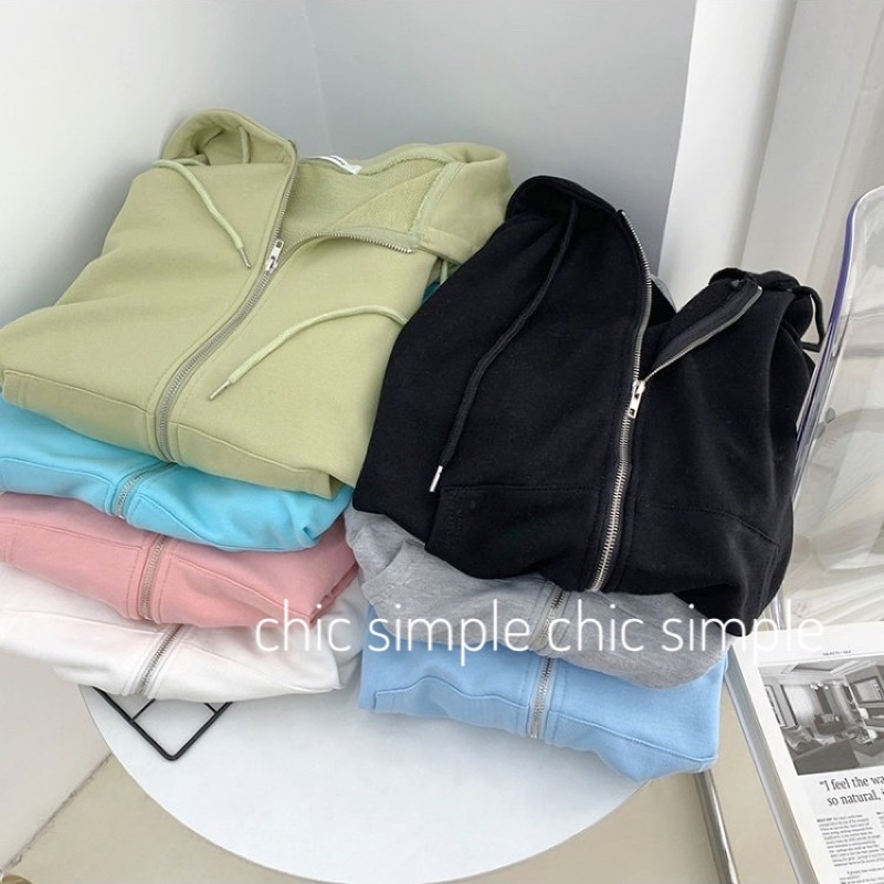 Áo khoác nỉ áo, hoddie nữ form vừa