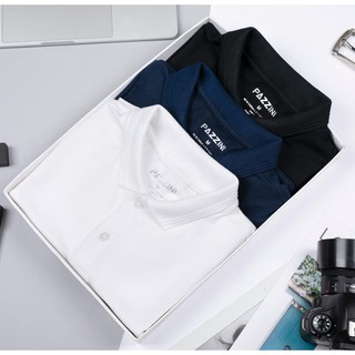 Áo thun nam cổ bẻ POLO PAZZINI thun cotton 100% co giãn 4 chiều mềm ,mát