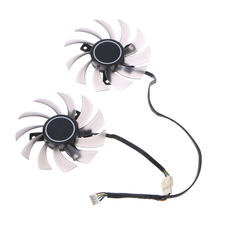 Set 2 quạt tản nhiệt 75MM PLD08010S12H VGA cho GTX 1050TI 6930 7850 GTX 550 750 770Ti 0.25A