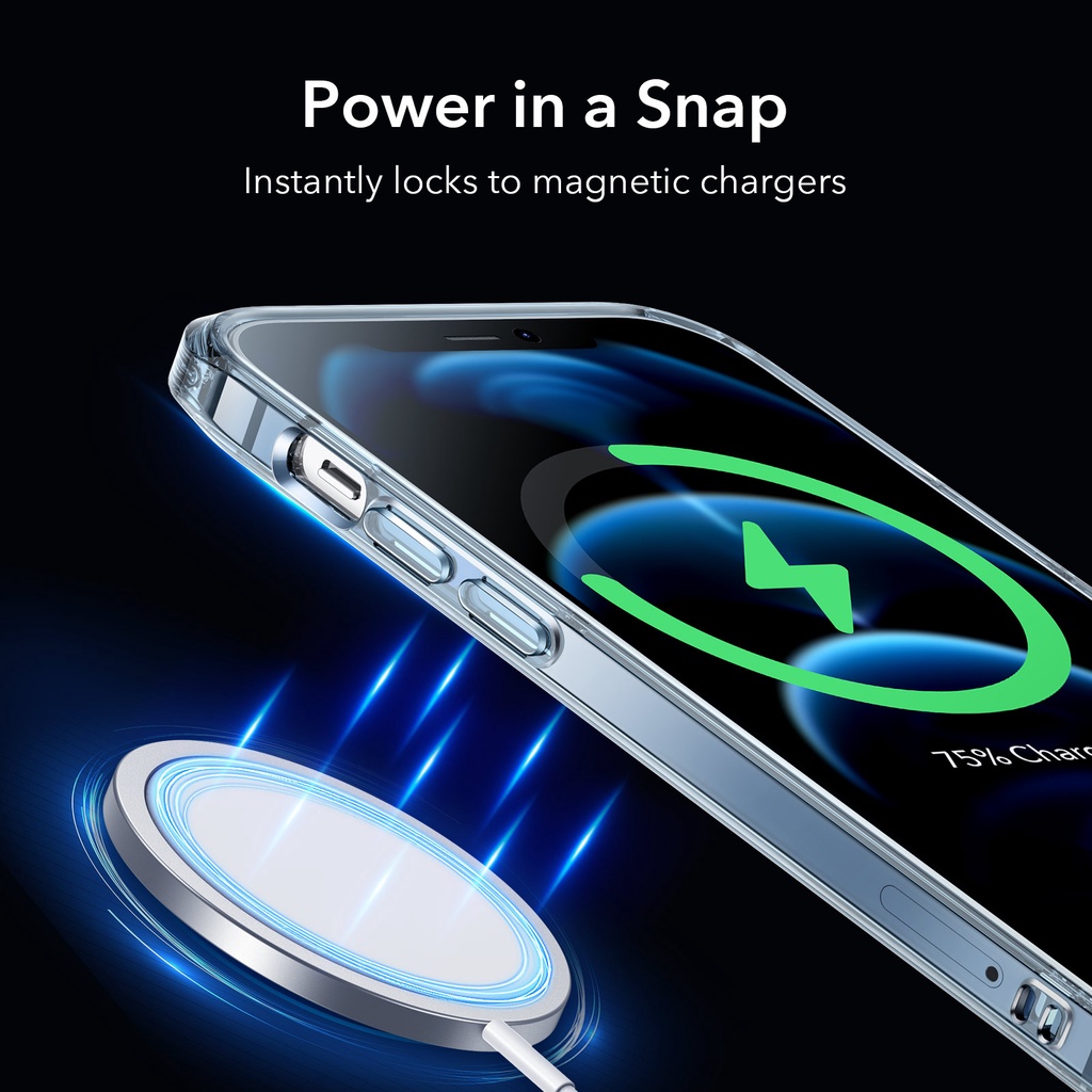 Ốp điện thoại ESR hỗ trợ sạc không dây từ tính bảo vệ cho iPhone 12/12 Pro Max iPhone