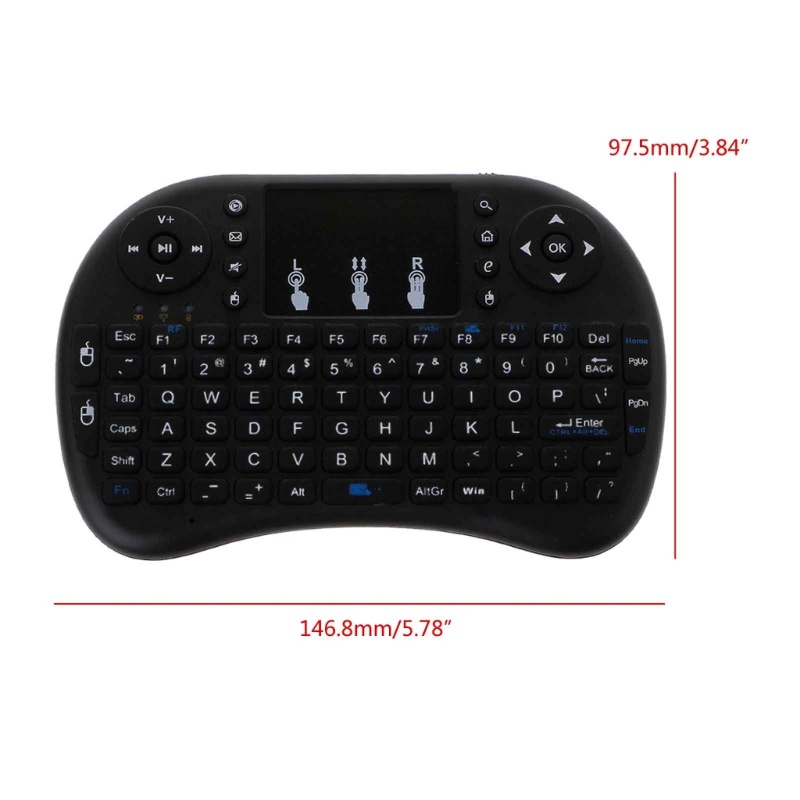 Bàn Phím Không Dây Phiên Bản Tiếng Anh Mini i8 Dành Cho Laptop TV Androids