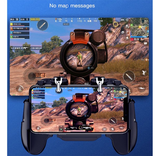 Tay cầm chơi game PUBG có quạt tản nhiệt chất lượng cao cho điện thoại