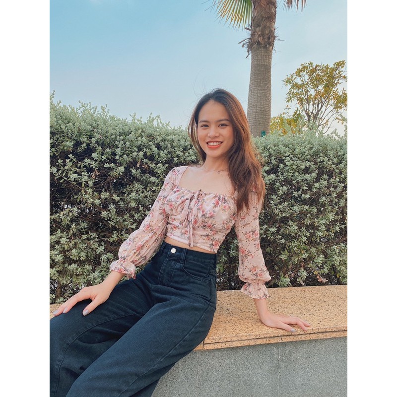 Áo croptop hoa Love Rose RÊVER
