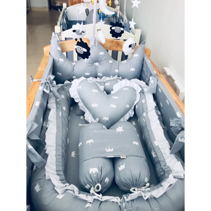 Combo quây ga cũi ảnh thật 100%- vải thô lụa 100% cotton- có khóa tháo vỏ giặt riêng- hàng giá tận kho handmade