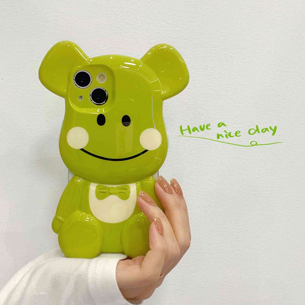 Ốp điện thoại hình gấu 3D dễ thương thích hợp cho IPhone13Pro IPhone X 11 12 13Pro Max