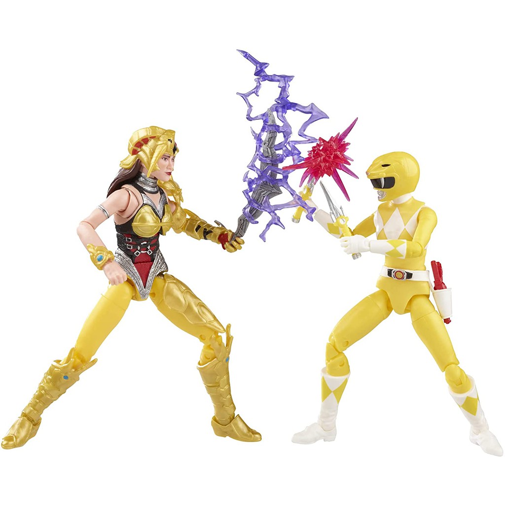 Mô hình nhân vật Hasbro ⚡ Power Rangers Lightning Collection ⚡ 6 inch Mighty Morphin Yellow Ranger Aisha Vs. Scorpina