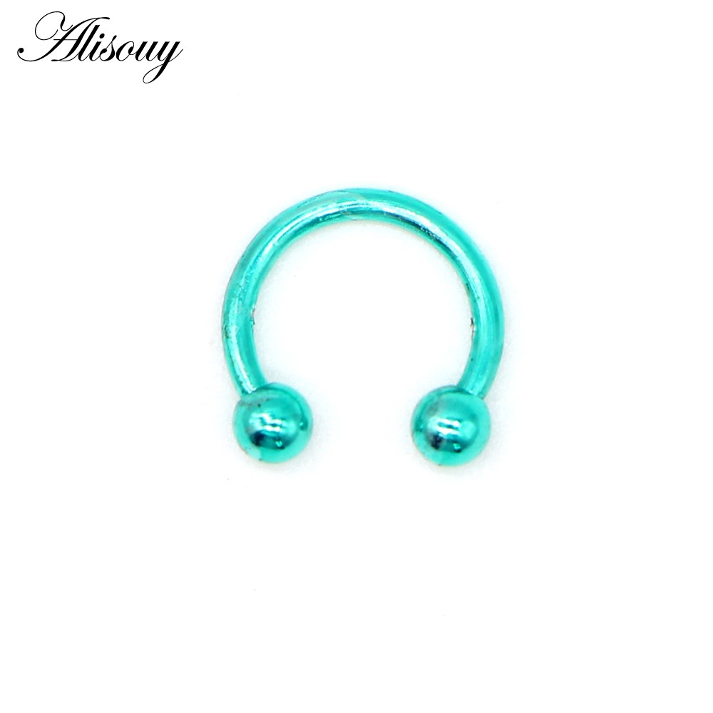 Alisouy 1 Khuyên Mũi / Tai / Mũi / Môi Bằng Thép Không Gỉ 16g