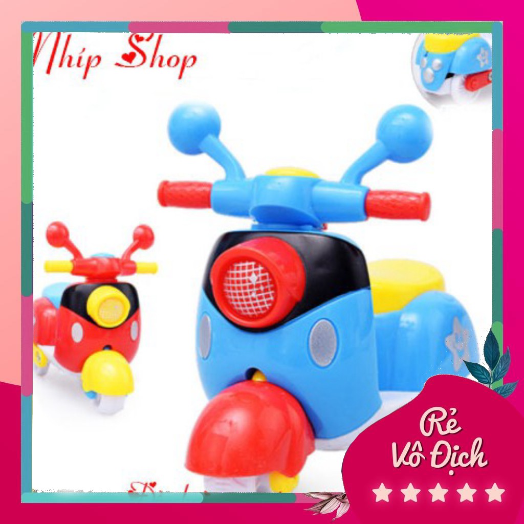 Xe máy Scooter cho bé - Đồ chơi trẻ em xe Moto tay ga mô phỏng bánh đà quán tính Đồ chơi trẻ em