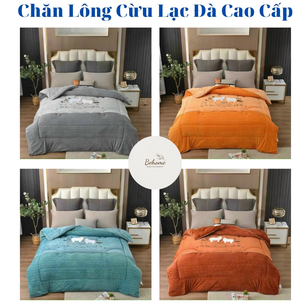 Chăn Lạc Đà Lông Cừu Mùa Đông Cao Cấp Nặng Chất Liệu Lông Cừu Mềm Mại, Giữ Nhiệt Tốt, Thoáng Khí, Không Rụng Lông