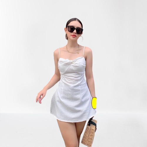 Áo 2 dây xẻ lai dài  chất liệu linen nhiều màu MSB10