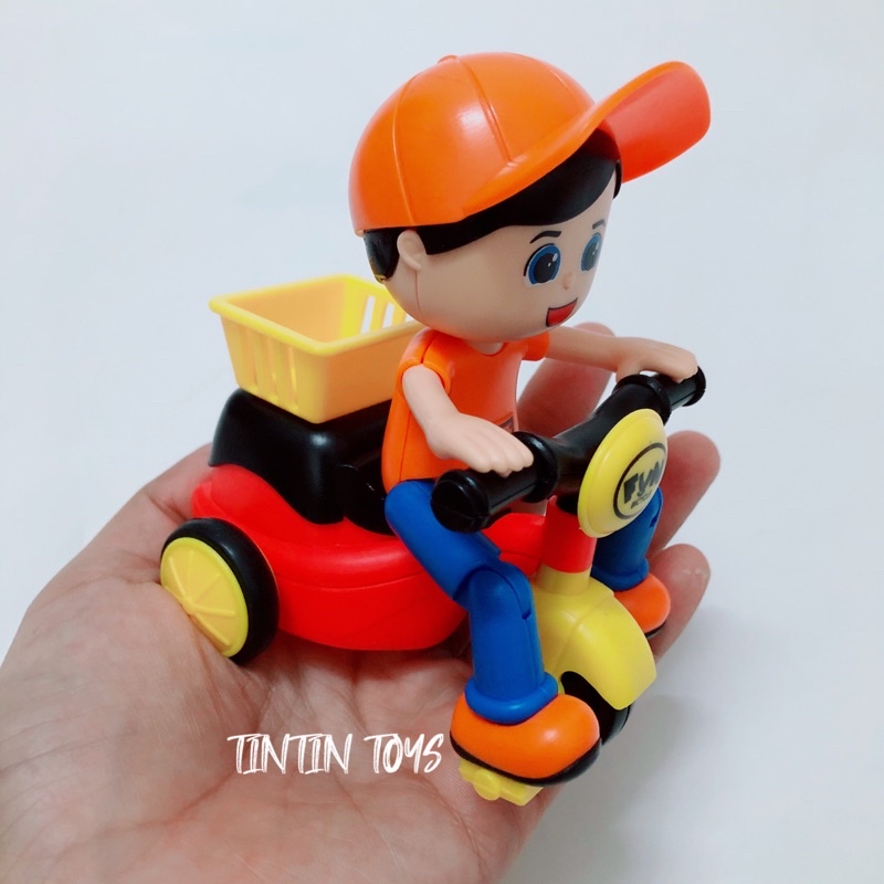[SIÊU ĐẸP] Đồ chơi chú bé chạy xe đạp siêu dễ thương