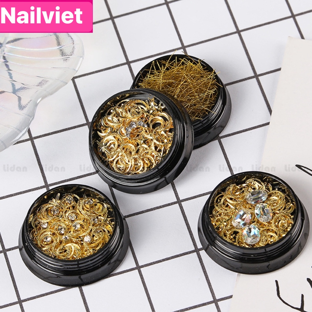 Charm hũ kim loại trang trí nail- phụ kiện chuyên dụng trong ngành làm móng