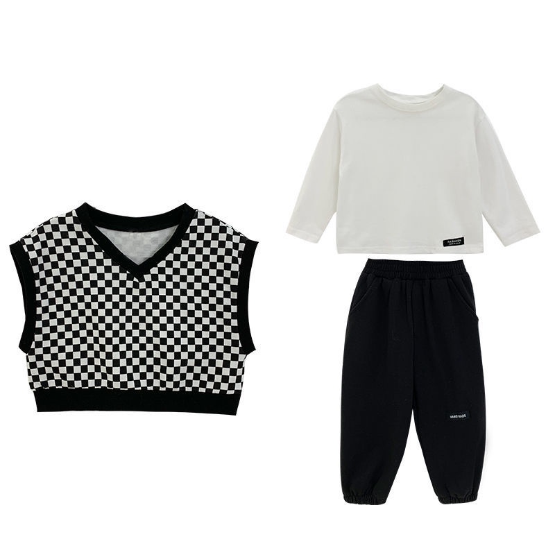 Bộ đồ thời trang mùa thu phong cách Hàn Quốc phương Tây mới 2021 cho bé trai