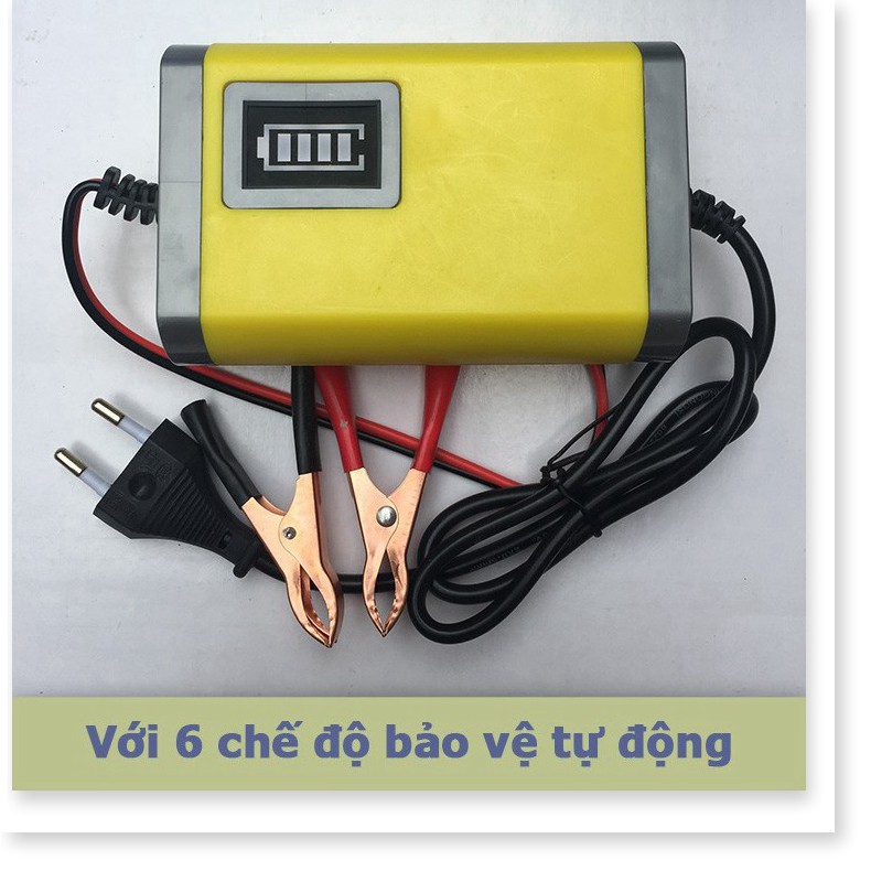 Sạc ắc quy thông minh tự ngắt 12V 2ah - 20ah máy sạc ắc quy xe máy