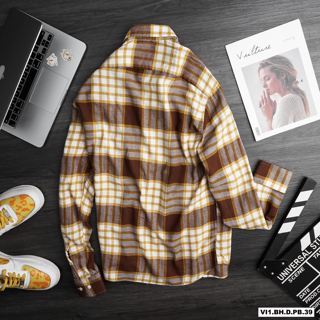 Aó sơ mi NAM kẻ caro PB (Form Slim,chất vải Flannel mềm mịn Hàng VNXK) | BigBuy360 - bigbuy360.vn