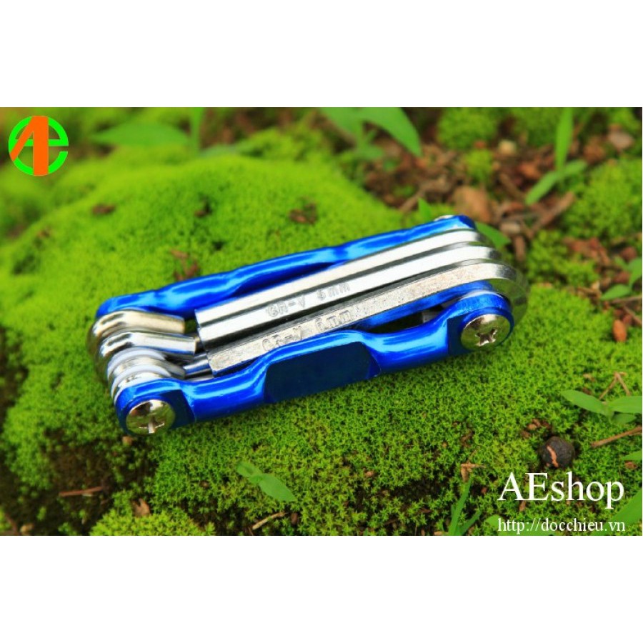 bộ công cụ sửa xe đạp đa năng hợp kim nhôm 6 in 1