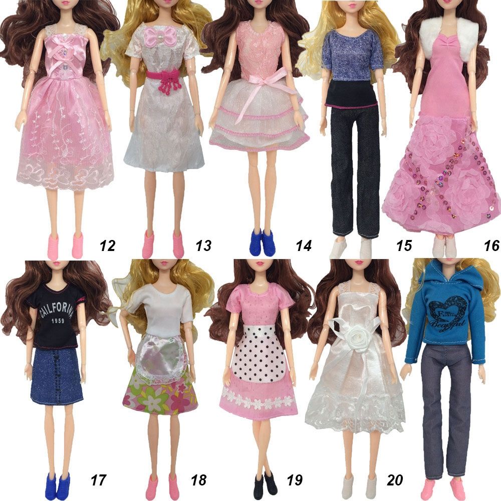 Đầm thời trang xinh xắn cho búp bê 30cm DIY