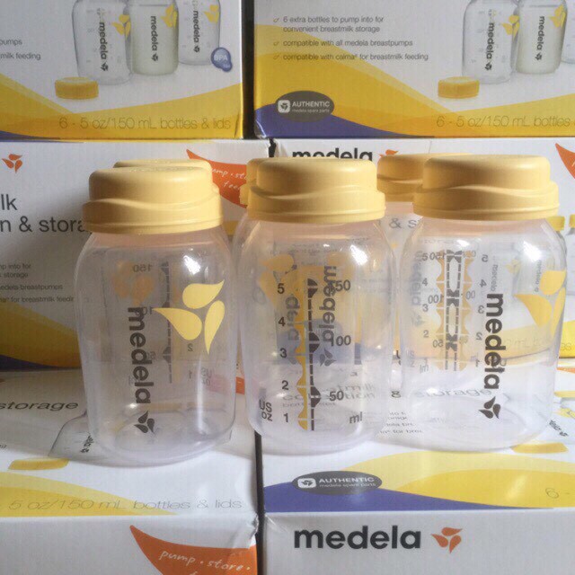 Bình trữ sữa Medela 150ml nắp dầy chính hãng