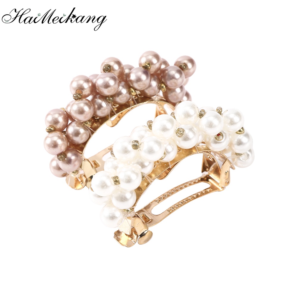 Kẹp tóc HAIMEIKANG đính ngọc trai nhân tạo thiết kế mùa xuân mới
