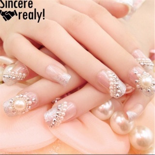 bộ 24 móng tay giả kèm keo sẵn