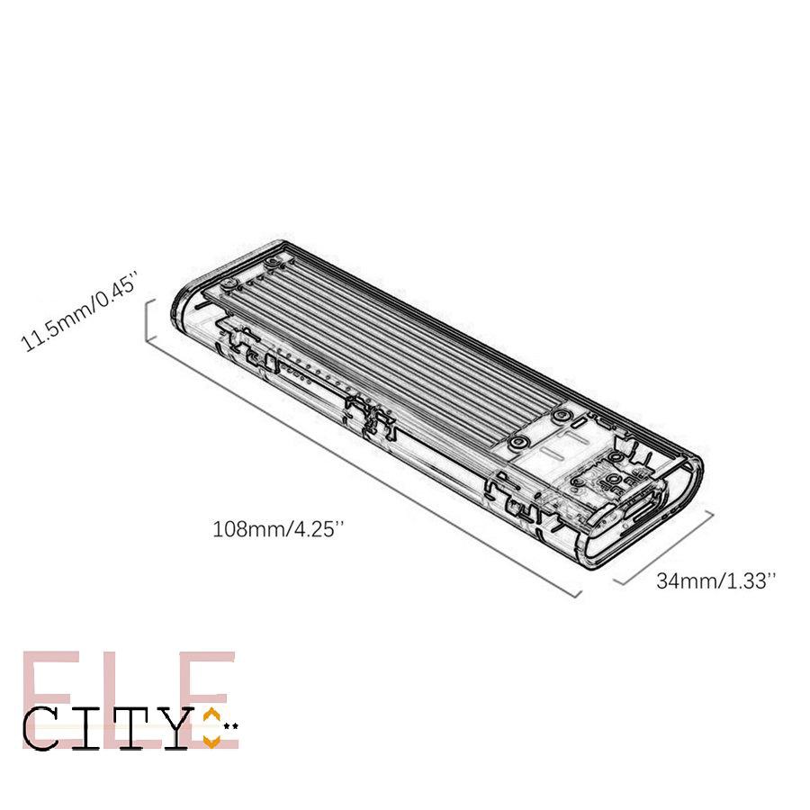 Ổ Cứng Ngoài Tcm2-C3 M.2 Nvme Cổng Type-C Usb 3.1