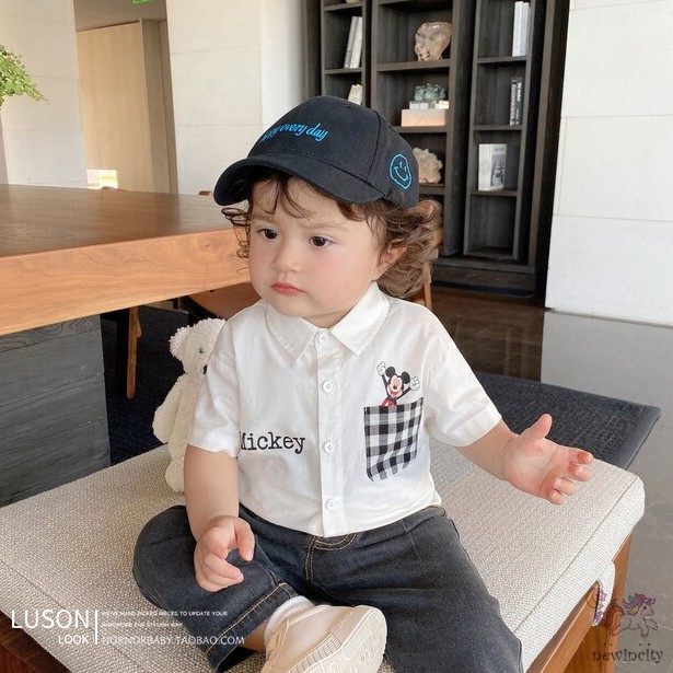 Áo Sơ Mi In Họa Tiết Hoạt Hình Hoạt Hình Dễ Thương Phong Cách Hàn Quốc Cho Bé Trai