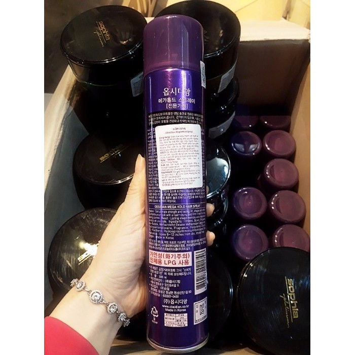 Gôm xịt tóc tạo kiểu tóc nam/nữ giữ nếp lâu, không bóng nhờn Obsidian Proessional Hàn Quốc 300ml
