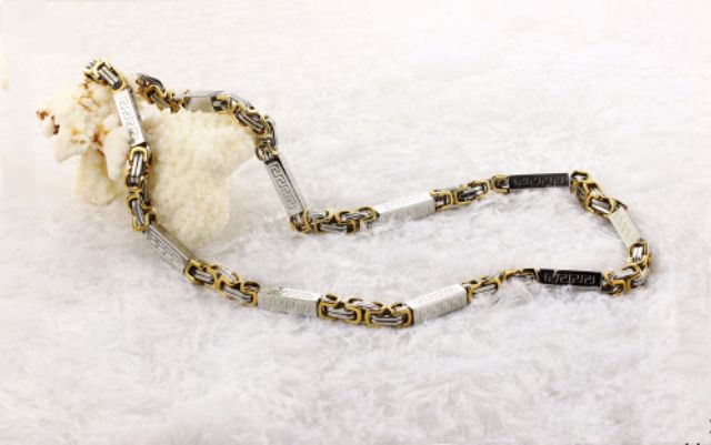 Dây chuyền nam kiểu zic zăc chạm vạn lý trường thành